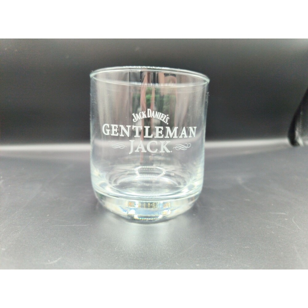 Jack Daniels Gentleman Jack Whiskey Glass Lowball Rocks Barware 3 1/2" Tall